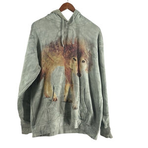 The Mountain wolf hoodie Wildlife forest sz sm